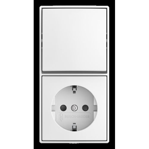 Bild: BUSCH-JAEGER 2601/6/20 EAPBJ-524 Kombi Wechselschalter/Steckdose Safety+