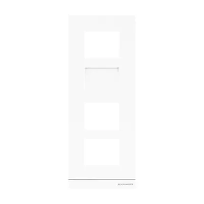 BUSCH-JAEGER Frontplatte Video 1/4 | 41384CF-W-03 | 4 Module | Aluminium | 135x349x20,5 mm | weiß
