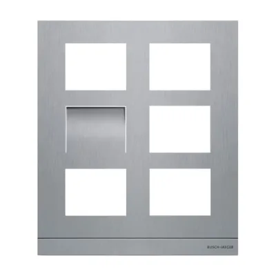 BUSCH-JAEGER Frontplatte Video 2/3 41386CF-S-03 | Türsprechanlage | 6 Module | Edelstahl | 235x277 mm | silber