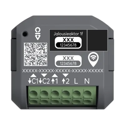 BUSCH-JAEGER Jalousieaktor 62831 U-WL | 1-fach Unterputz Wireless | Rollladen Steuerung | 2 Eingänge | 4A | Bluetooth