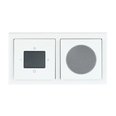 Busch-Jaeger Radio DAB+ Komplettset 8220 UJ-84-101 | Unterputz | Farbmonitor | future linear | Studioweiß RAL 9016