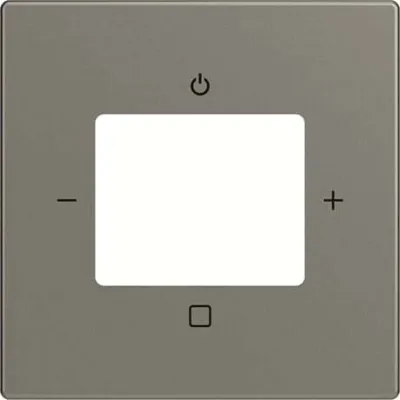 Busch-Jaeger Zentralplatte 8252-803-101 | Zentralscheibe für UP-Radio DAB+ Btconnect | Thermoplast | glänzend | grau