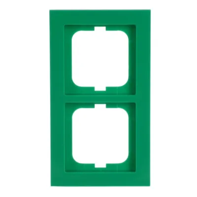 Busch-Jaeger Abdeckrahmen 2-fach 1722-286 | Unterputz Rahmen | Busch-axcent | glänzend | horizontal & vertikal | grün