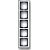 Bild: Busch-Jaeger Abdeckrahmen 5fach Rahmen chrom 1725-80G