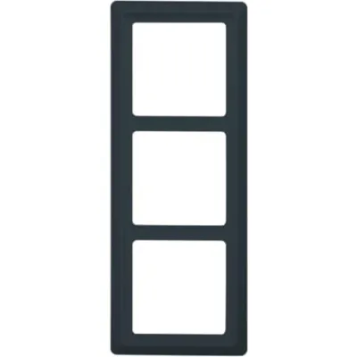 Busch-Jaeger Abdeckrahmen 3-fach 2103-35 | Allwetter 44 | IP44 wassergeschützt | glänzend | Thermoplast | anthrazit