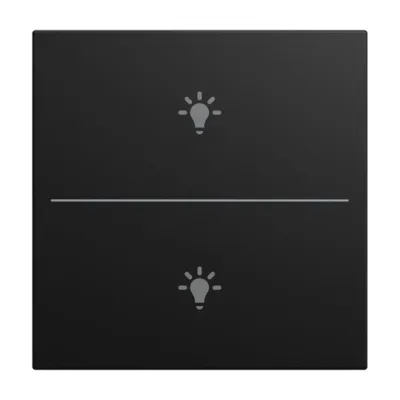 BUSCH-JAEGER Abdeckung Taster 2-fach LFBT/A.2.55.11-915 | KNX free@home | Symbol Jalousie | Thermoplast | matt | schwarz