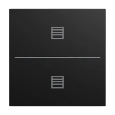 BUSCH-JAEGER Abdeckung Taster 2-fach LFJT/A.2.55.11-915 | Jalousie Symbol | KNX free@home | Thermoplast matt schwarz
