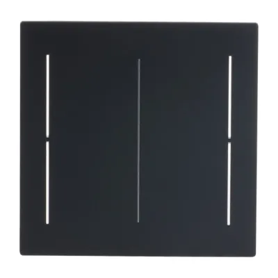 BUSCH-JAEGER Abdeckung 2-fach LFW/A.2.70.11-45M | Keypad-Tastwippe | Kunststoff | matt | schwarz RAL 9005