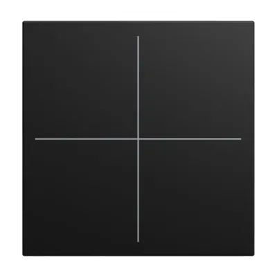 BUSCH-JAEGER Abdeckung 4-fach LFW/A.4.55.11-915 | Keypad-Schalter KNX free@home | Busch-balance SI | matt schwarz