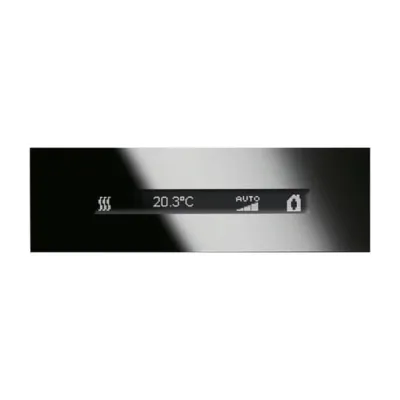 Busch-Jaeger Raumtemperaturregler KNX 6351/08-825 | Sensor | Infodisplay | IR-Empfänger | Nährungssensor | Glas schwarz