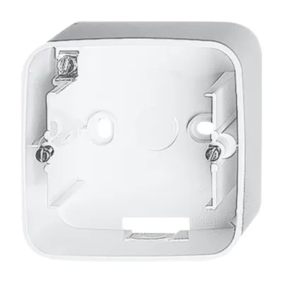 Busch-Jaeger Aufputz-Gehäuse 1701-24G | 1-fach | Thermoplast | studioweiß hochglanz | halogenfrei | alpha exclusive