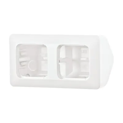 Busch-Jaeger Aufputz-Gehäuse 2-fach 1708-214 Eckmontage | Reflex SI | Kunststoff | alpinweiß glänzend | IP20