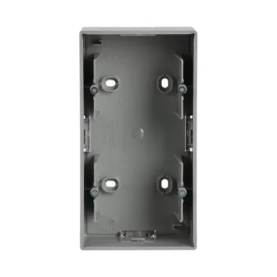 Busch-Jaeger Aufputz-Gehäuse 2-fach 1702-83 | future linear | Thermoplast | alusilber matt | RAL 9006