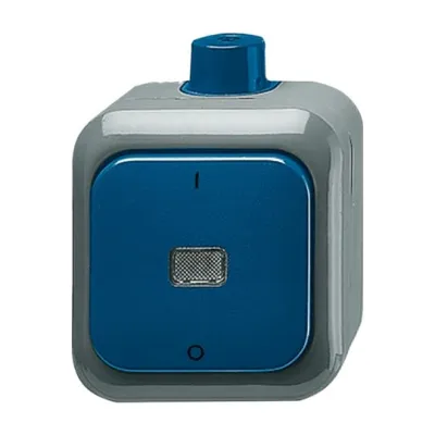 Busch-Jaeger Wippschalter 2-polig 2601/2 WDI | Aufputz | Ausschalter | IP66 | 16AX 250V | Kunststoff | blau