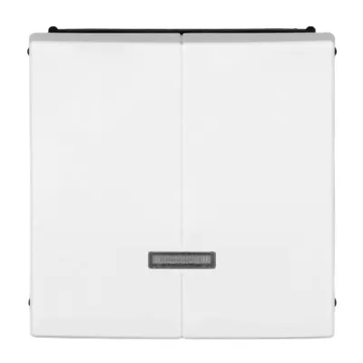 Busch-Jaeger Bedienelement Dimmer 6545-914 | zweiteilige Taste | Glimmlampe | Busch-balance SI | alpinweiß