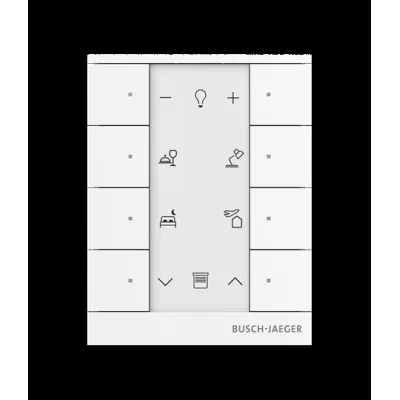 BUSCH-JAEGER Raumtemperaturregler Unterputz SB-F-8.0.11-84 | 8-fach Bedienelement | free@home | LON | Powernet | weiß