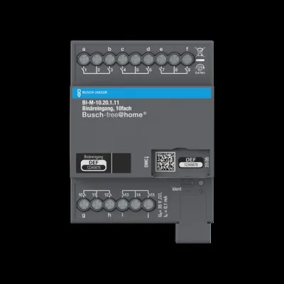 BUSCH-JAEGER Binäreingang BI-M-10.20.1.11 | 10fach REG | für free@home | 4TE | potentialfrei | Busankoppler | IP20