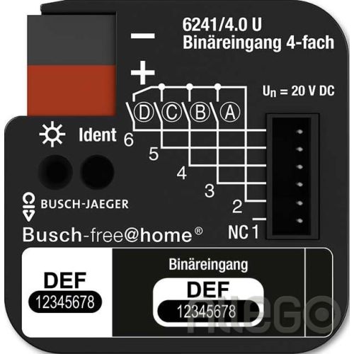 Bild: Busch-Jaeger Binäreingang 4-fach UP 6241/4.0 U