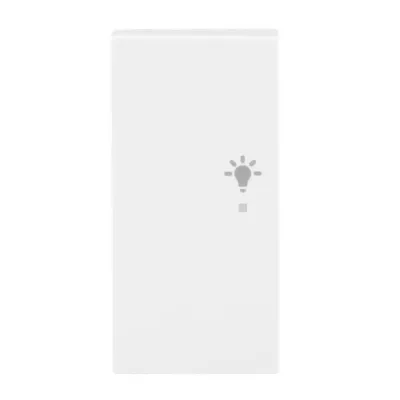 Busch-Jaeger Wippe 2-fach links 6231-21-914 | KNX Tasterabdeckung | Symbol Licht | Busch-balance SI | alpinweiß