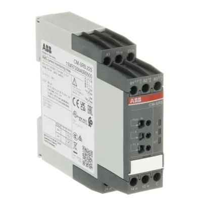 ABB Stromüberwachungsrelais CM-SRS.22S | 1-phasig | 0,3–15A | 24–240V AC/DC | Schraubanschluss | 2 Wechsler