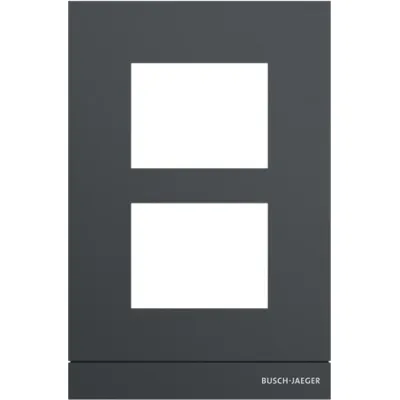 BUSCH-JAEGER Frontplatte Audio 1/2 41392CF-B-03 | 2-fach | Aluminium | 135x205x20,5 mm | anthrazit