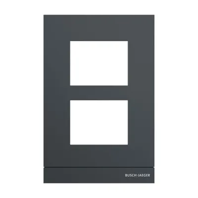 BUSCH-JAEGER Frontplatte Audio 1/2 41392CF-B-03 | 2-fach | Aluminium | 135x205x20,5 mm | anthrazit
