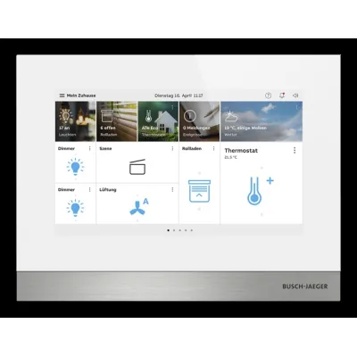Busch-Jaeger Bedienpanel H8236-4W-03 IP touch 7" KNX | free@home | LAN/WLAN | Videofunktion | Aufputz | weiß