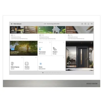 BUSCH-JAEGER Video-Innenstation H8237-4W-03 | 10 Zoll Touchpanel | KNX & free@home | LAN/WLAN | Aufputz | weiß