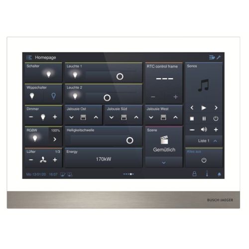 Bild: BUSCH-JAEGER H8237-4W-03 IP touch 10 LAN / WLAN. weiss