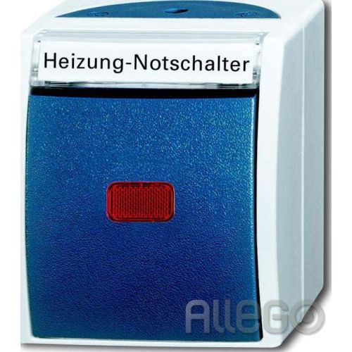 Bild: Busch-Jaeger Heiz.Notschalter AP, m.Namensschild 2601/6 SKWNH-53