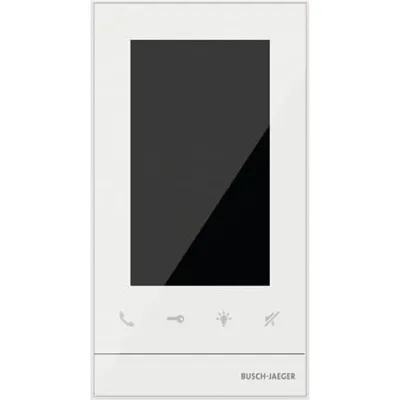 Busch-Jaeger Video-Innenstation 83222 U-611 | 2-Draht Video-Türsprechanlage | 12,6 cm Touch | weiß