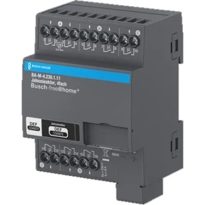 Busch-Jaeger Jalousieaktor BA-M-4.230.1.11 | 4-fach | 230V | REG | potentialfrei | free@home | LED-Anzeige | IP20