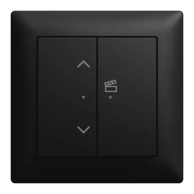 BUSCH-JAEGER Jalousiesteuerung Unterputz 62731/UJ-915-WL | 920W | flex Komplettset | 2-fach Bedienelement | matt schwarz