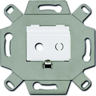 Busch-Jaeger Kommunikationsadapter 0264/12 | Mini-Klinkenbuchse 3,5 mm | Unterputz-Einsatz | Metall | alpinweiß