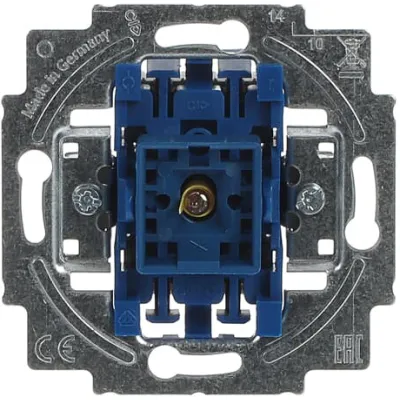 Busch-Jaeger Wippkontrollschalter-Einsatz 2000/2 UK | 2-polig Unterputz | 10AX 250V | Glimmlampe | IP20 | blau matt