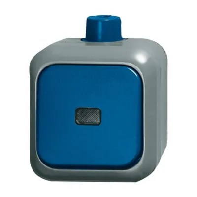Busch-Jaeger Kontroll-Wechselschalter | Aufputz | IP66 | Glimmlampe | 250V 16AX | blau