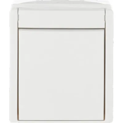 Busch-Jaeger Kreuzschalter 2601/7 W-54 | Wippschalter Aufputz IP44 | 10AX 250V | ocean Serie | Thermoplast | alpinweiß