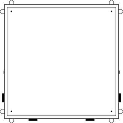 Striebel & John Messschrank KS4182 | TwinLine IP54 Aufputz | 3 Felder | 800x800x275mm | Stahl | grau RAL7035