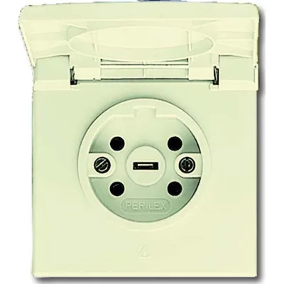 Busch-Jaeger Perilex-Steckdose 2064 UG-101 | Unterputz | 16A | IP44 | Klappdeckel | halogenfrei | Kunststoff | weiß