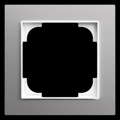 BUSCH-JAEGER Abdeckrahmen 1-fach 1721-4073 | Schalterrahmen | Aluminium matt | Busch-art linear® | IP20 | silber