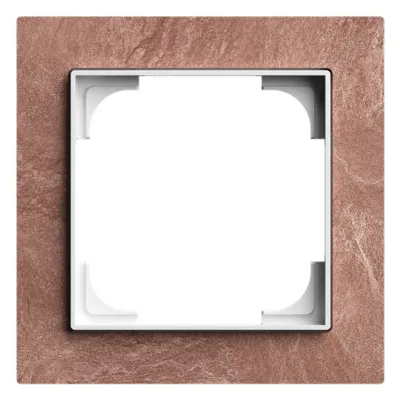 BUSCH-JAEGER Abdeckrahmen 1-fach 1721-4097 | Schalterrahmen Schiefer | Unterputz IP20 | 85x85 mm | Klemmbefestigung