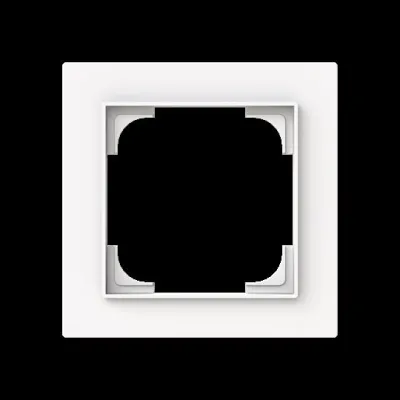 BUSCH-JAEGER Abdeckrahmen 1-fach 1721-44M | Busch-art linear | Kunststoff matt | studioweiß RAL 9016 | IP20