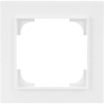 BUSCH-JAEGER Abdeckrahmen 1-fach 1721-44M | Busch-art linear | Kunststoff matt | studioweiß RAL 9016 | IP20