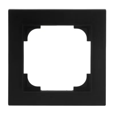 BUSCH-JAEGER Abdeckrahmen 1-fach 1721-45M | Schalterrahmen Thermoplast | schwarz matt | 85x85mm | IP20