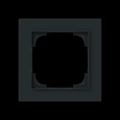 BUSCH-JAEGER Abdeckrahmen 1-fach 1721-45M | Schalterrahmen Thermoplast | schwarz matt | 85x85mm | IP20