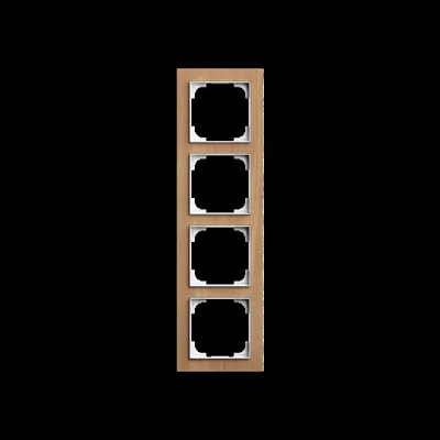 BUSCH-JAEGER Abdeckrahmen 4-fach 1724-4083 | Schalterrahmen Holz Eiche | Busch-art linear | Unterputz | matt | IP20