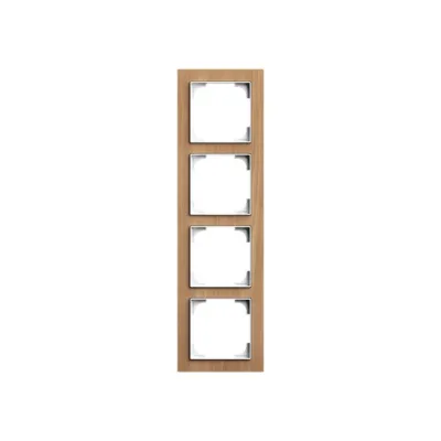 BUSCH-JAEGER Abdeckrahmen 4-fach 1724-4083 | Schalterrahmen Holz Eiche | Busch-art linear | Unterputz | matt | IP20