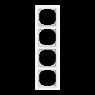 BUSCH-JAEGER Abdeckrahmen 4-fach 1724-44M | Schalterrahmen Kunststoff | Busch-art linear | studioweiß matt | RAL 9016