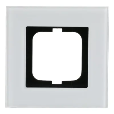 Busch-Jaeger Abdeckrahmen 1-fach 1721-811 | carat® | Glas | weißglas glänzend | Unterputz | IP20