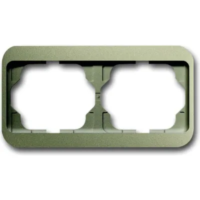 Busch-Jaeger Abdeckrahmen 2-fach 1722-260 | Unterputz | horizontal | Aluminium matt | Serie alpha nea | palladium